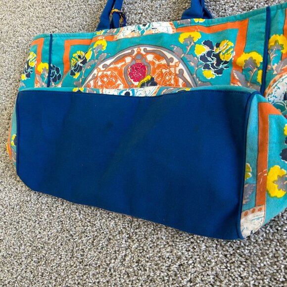 Debbie Katz Boho Floral Tote Bag With Tassel Accent By Debbie Katz - Picture 2 of 12